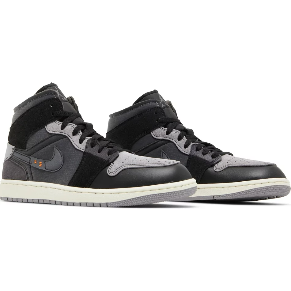 Jordan 1 best sale mid black grey