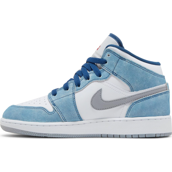 Nike Air Jordan 1 Mid French Blue Fire Red (GS)