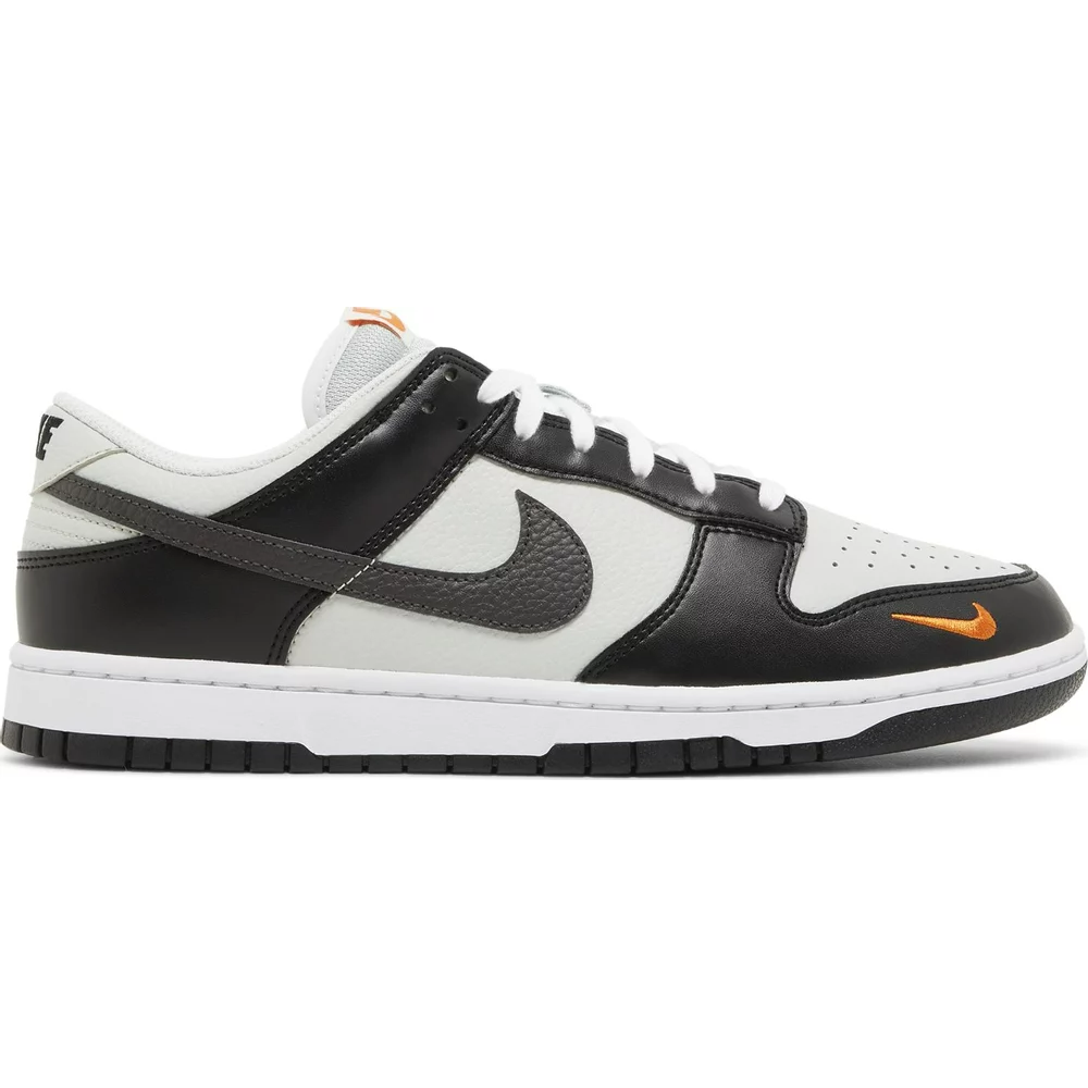 Nike Dunk Low Retro Grey Black Orange Mini Swoosh