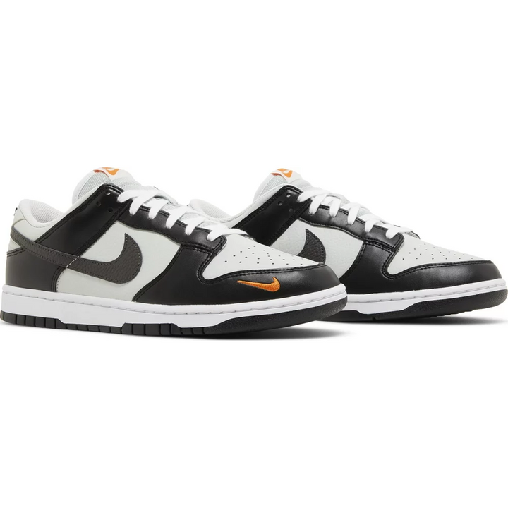 Nike Dunk Low Retro Grey Black Orange Mini Swoosh