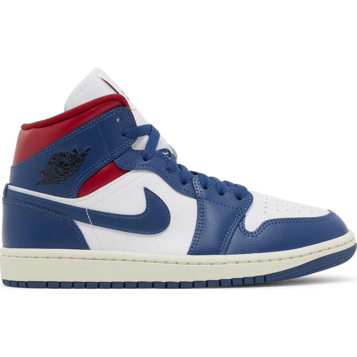 Nike Air Jordan 1 Mid French Blue Gym Red (W)