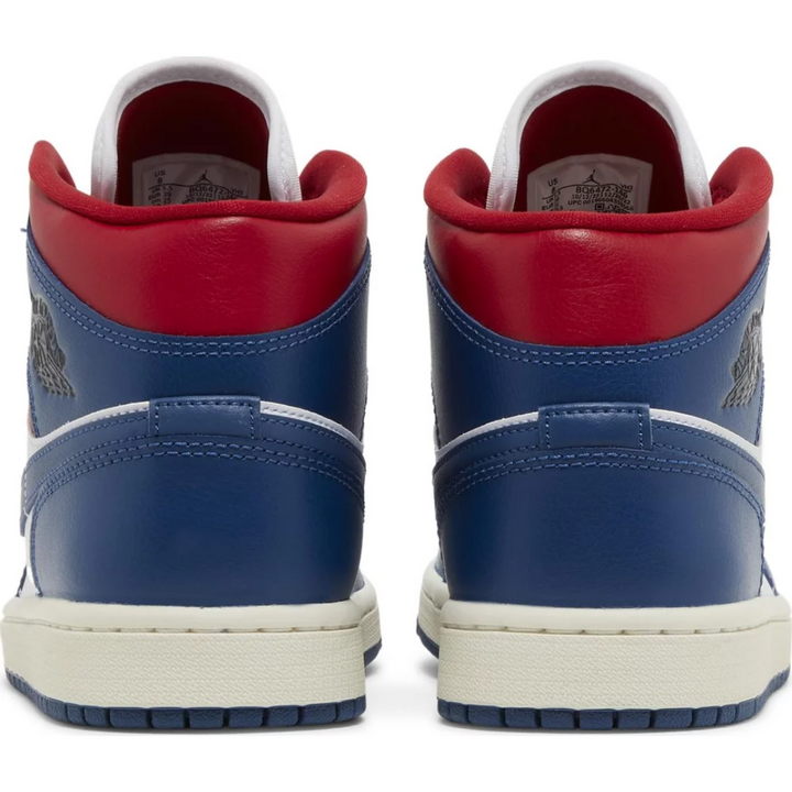 Nike Air Jordan 1 Mid French Blue Gym Red (W)