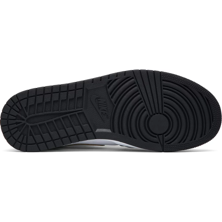Nike Air Jordan 1 Mid Patent Black White Gold