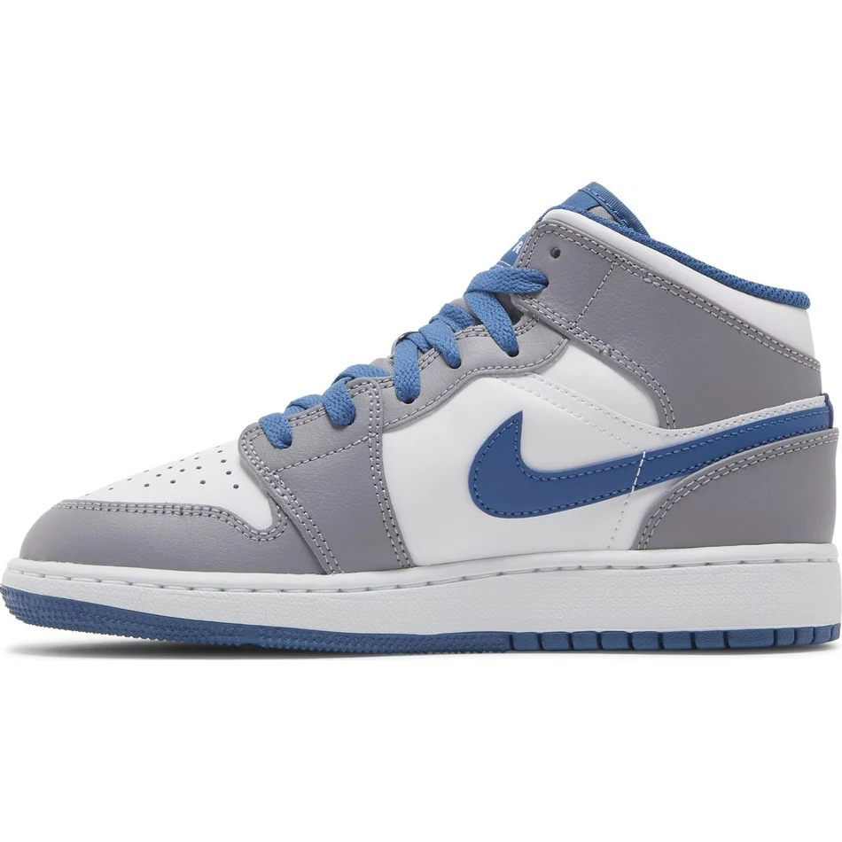 Nike Air Jordan 1 Mid True Blue Cement (GS)