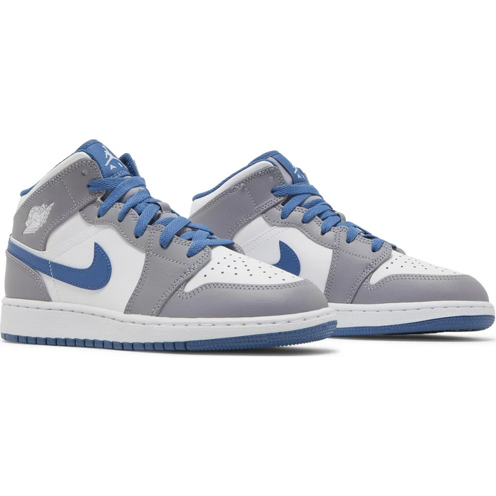 Nike Air Jordan 1 Mid True Blue Cement (GS)