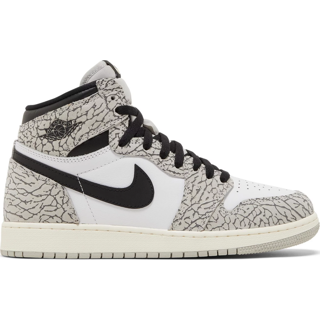 Nike Air Jordan 1 Retro High OG White Cement (GS)