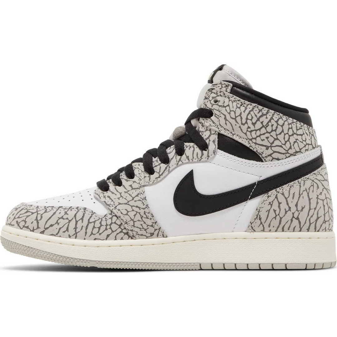 Nike Air Jordan 1 Retro High OG White Cement (GS)