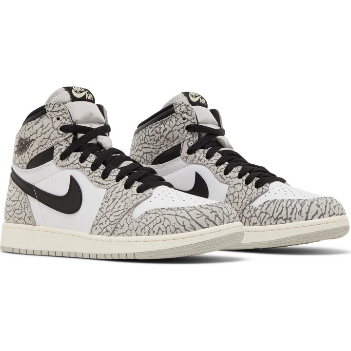 Nike Air Jordan 1 Retro High OG White Cement (GS)